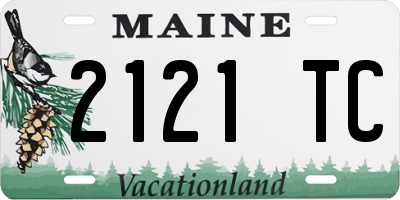 ME license plate 2121TC