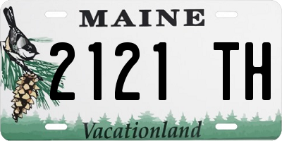 ME license plate 2121TH