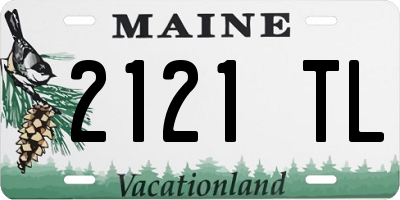 ME license plate 2121TL