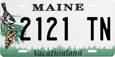 ME license plate 2121TN
