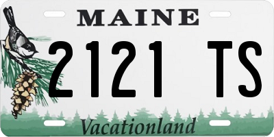 ME license plate 2121TS