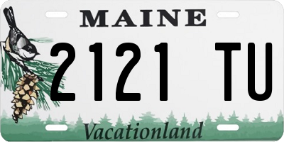 ME license plate 2121TU