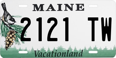 ME license plate 2121TW