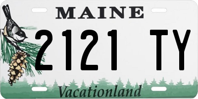 ME license plate 2121TY
