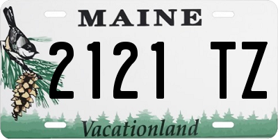 ME license plate 2121TZ