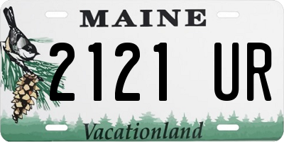 ME license plate 2121UR