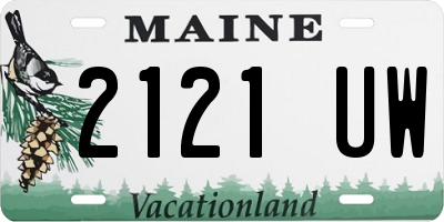 ME license plate 2121UW