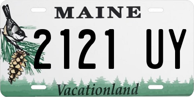 ME license plate 2121UY