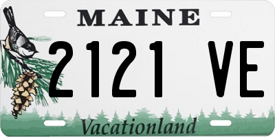 ME license plate 2121VE