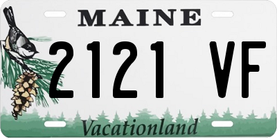 ME license plate 2121VF