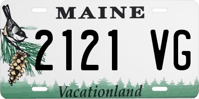 ME license plate 2121VG