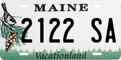 ME license plate 2122SA