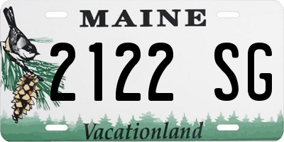ME license plate 2122SG
