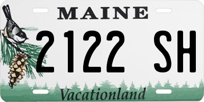 ME license plate 2122SH