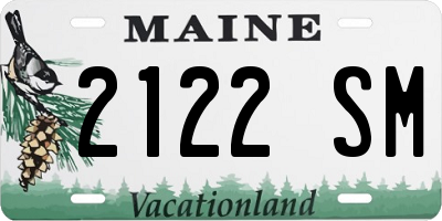 ME license plate 2122SM