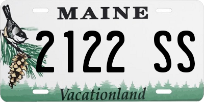 ME license plate 2122SS