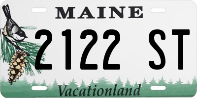 ME license plate 2122ST