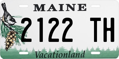 ME license plate 2122TH
