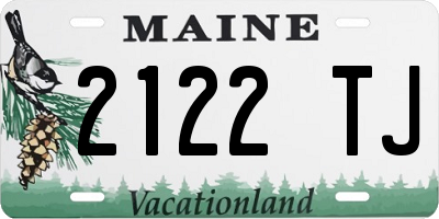 ME license plate 2122TJ