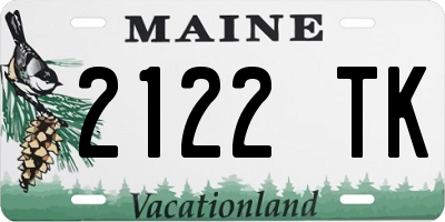 ME license plate 2122TK