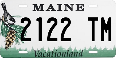 ME license plate 2122TM