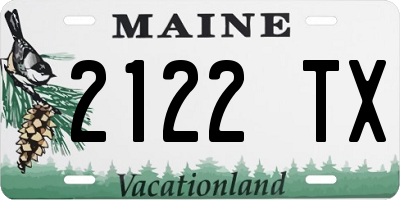 ME license plate 2122TX