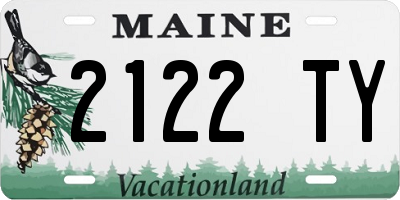 ME license plate 2122TY