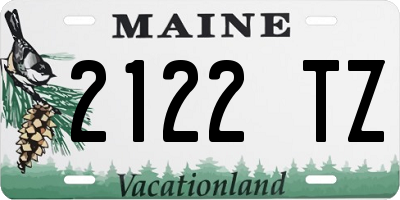 ME license plate 2122TZ