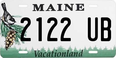 ME license plate 2122UB
