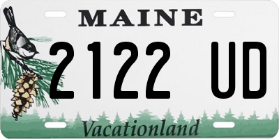 ME license plate 2122UD