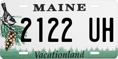 ME license plate 2122UH