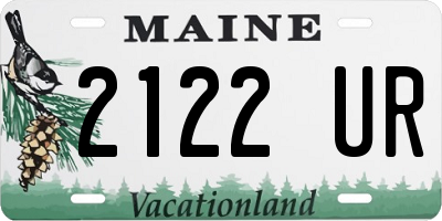 ME license plate 2122UR