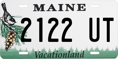 ME license plate 2122UT