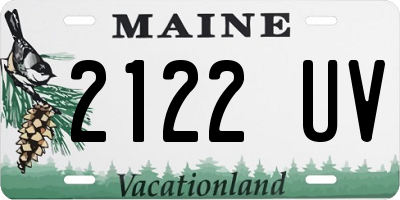 ME license plate 2122UV