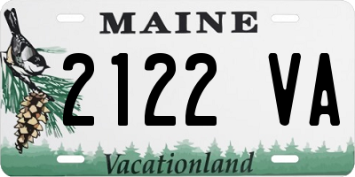 ME license plate 2122VA