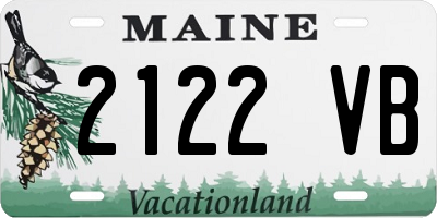 ME license plate 2122VB