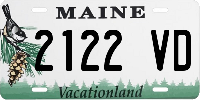 ME license plate 2122VD