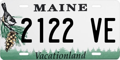 ME license plate 2122VE