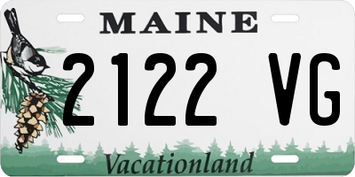 ME license plate 2122VG