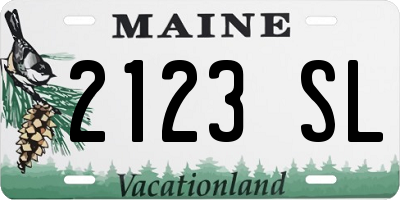 ME license plate 2123SL