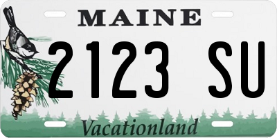 ME license plate 2123SU