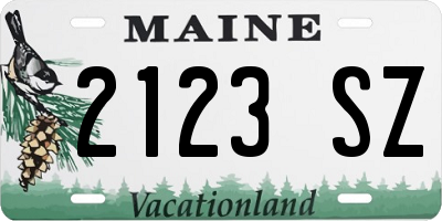 ME license plate 2123SZ