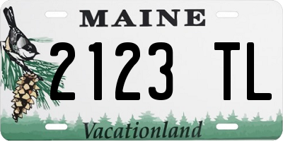 ME license plate 2123TL