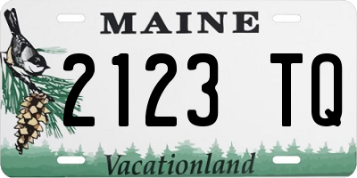 ME license plate 2123TQ