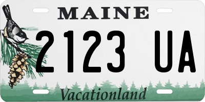 ME license plate 2123UA