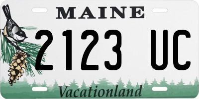 ME license plate 2123UC
