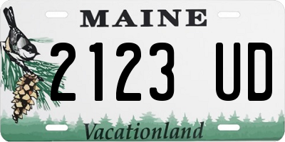 ME license plate 2123UD