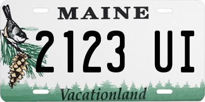 ME license plate 2123UI