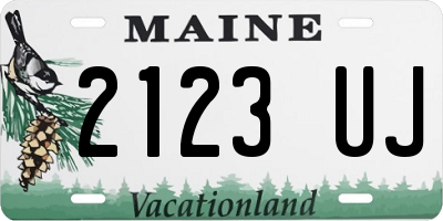 ME license plate 2123UJ