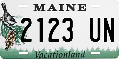 ME license plate 2123UN